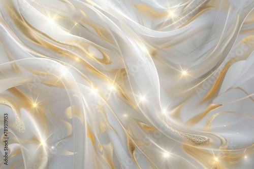 abstract white and gold swirling luxury background ideal for highquality backdrops digital art photo