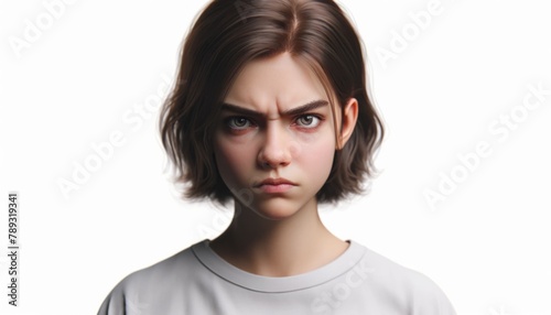 怒っている女の子 photo