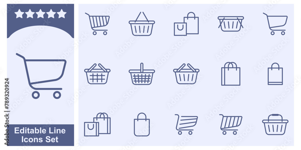 shopping cart set icon symbol template for graphic and web design collection logo vector illustration shopping cart set icon symbol template for graphic and web design collection logo vector illustration