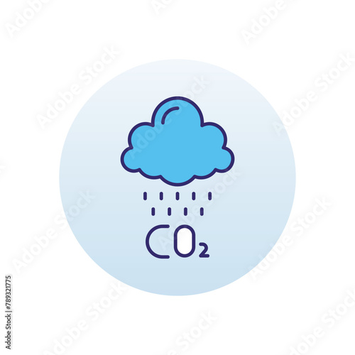 Carbon dioxide vector icon
