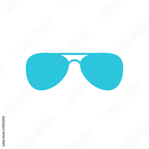 Eyewear sunglasses icon. Isolated on white background. From blue icon set.