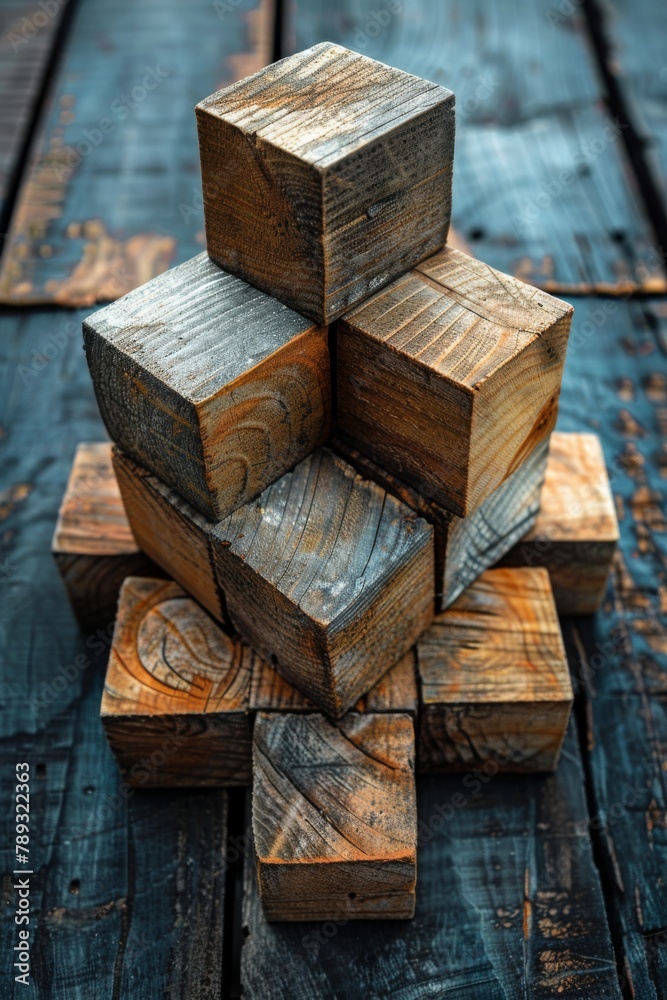 Wooden cubes, development strategy Wooden cubes, development strategy