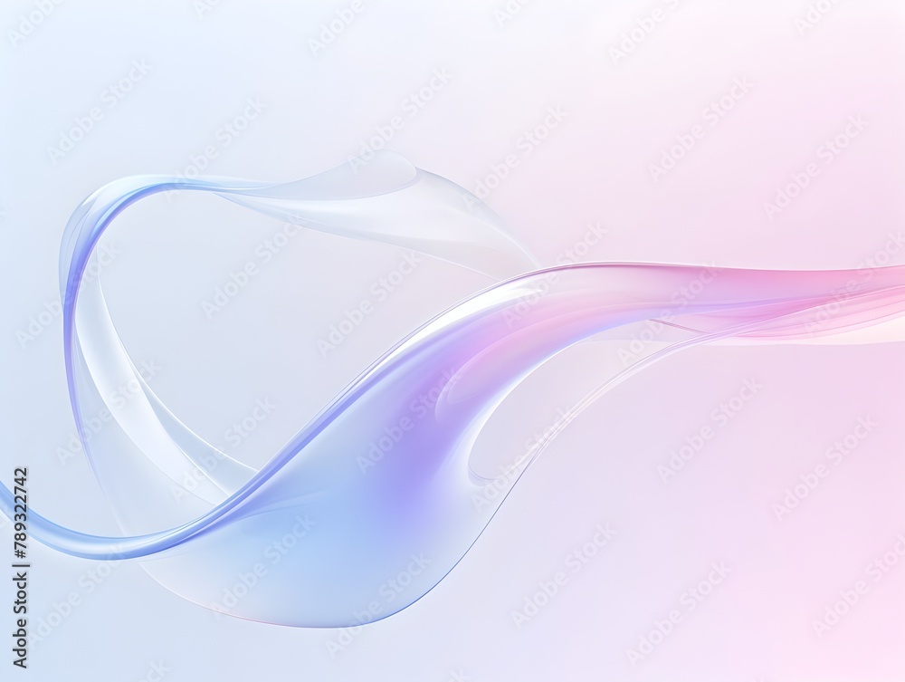 Fototapeta premium Soft Gradient Waves of Fluid Color - Elegant and Ethereal Digital Art Design