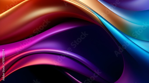 Soft Undulating Gradients of Vibrant Flowing Colors in a Futuristic and Elegant Composition