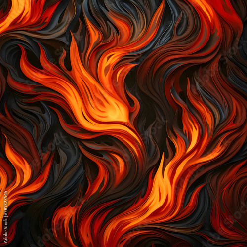 Fire flames background. Flaming fire pattern. Abstract fire background.