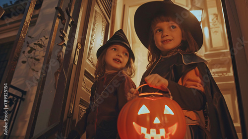 Cute halloween kids photo