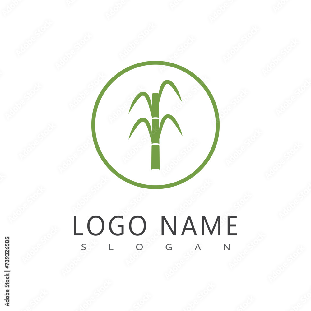 Sugarcane logo vector template symbol design Sugarcane logo vector template symbol design