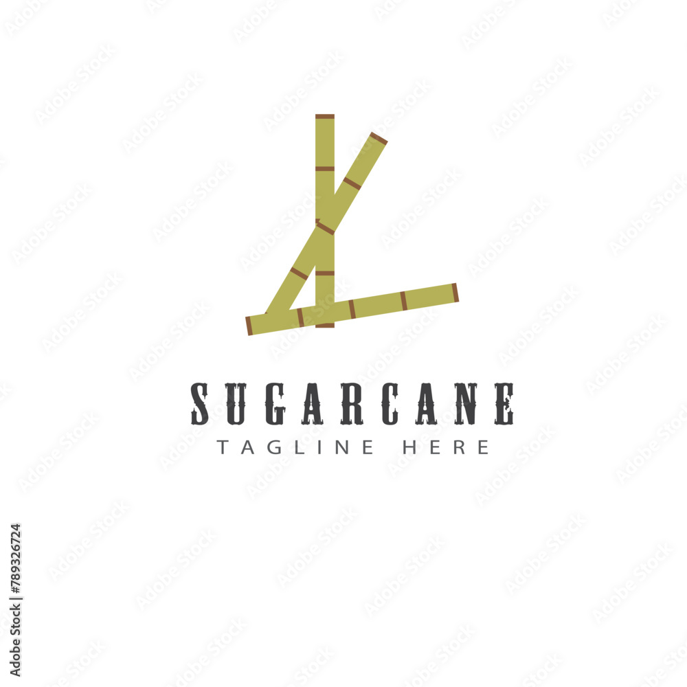 Sugarcane logo vector template symbol design