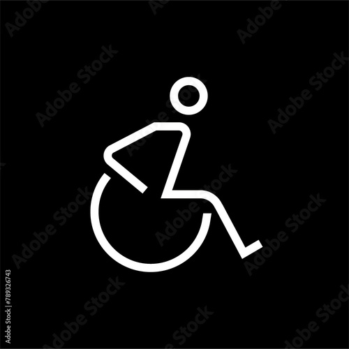 Disabled icon. gender icon. restroom pictogram.