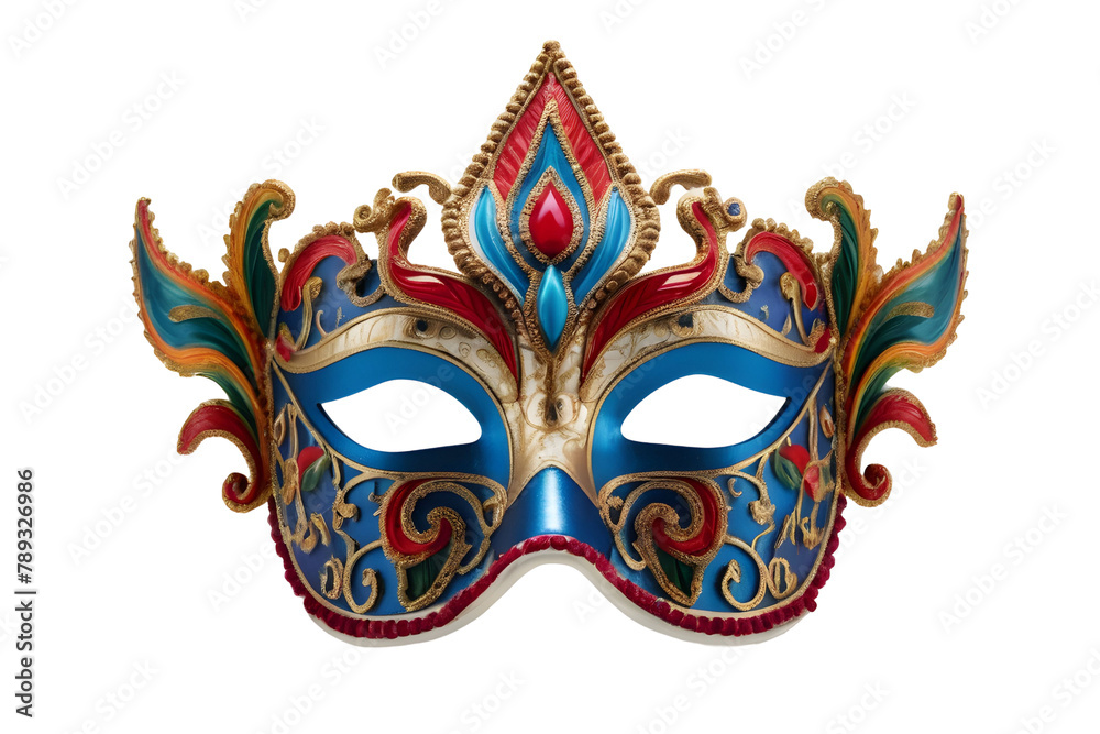 Party mask isolated on transparent background generative ai, cut out, or clipping path.