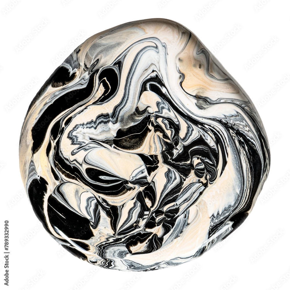Obraz premium Marble swirl png aesthetic acrylic paint element experimental art