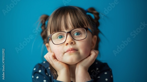 Analyze the physical and developmental characteristics associated with Down syndrome photo