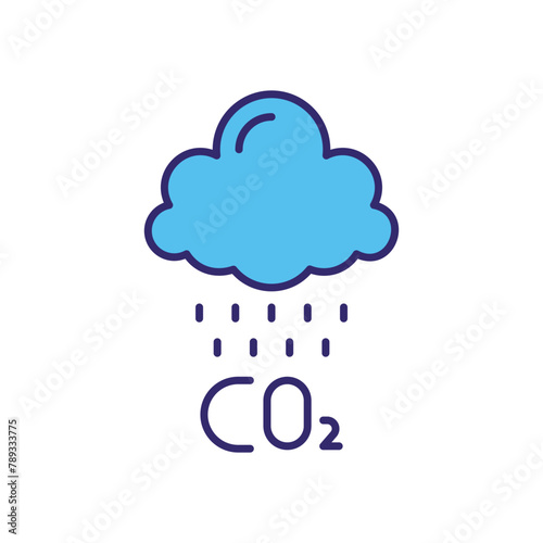 Carbon dioxide vector icon