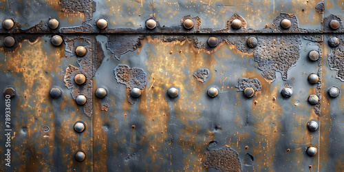 Industrial metal textures with rivets and steel plates for a tough, rugged look suitable for hardware or machinery products
