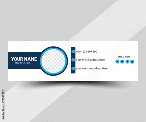 Email signature template design or Facebook cover template