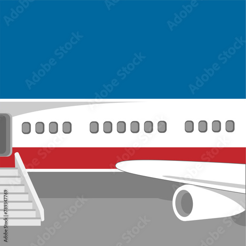 airliner ladder to the plane