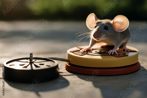 Risk Mouse Mousetrap white background cheerful animal irresistable gerbil photograph spring photo skill rat obsessive pest fun intelligence isolated trapped photo