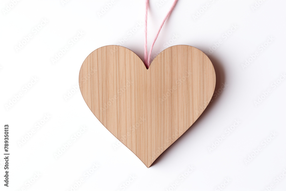 isolated,Wooden Sign, valentine's day, white solid bg, bright, feminine сreated with Generative Ai isolated,Wooden Sign, valentine's day, white solid bg, bright, feminine сreated with Generative Ai