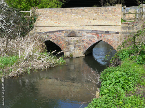 Old Bridge over River Hiz at Arlesey, Beds.