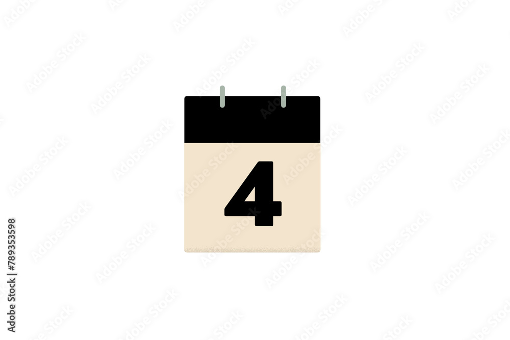 4 day four, fourth, calendar, days of the month, sheets of paper 4 day four, fourth, calendar, days of the month, sheets of paper