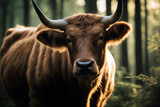 vor taurus) Schottisches Hochlandrind Portrait dunklem (Bos Hintergrund im countryside rind horn farming mammal isolated art grass cow bull scotland highlander farm proud animal