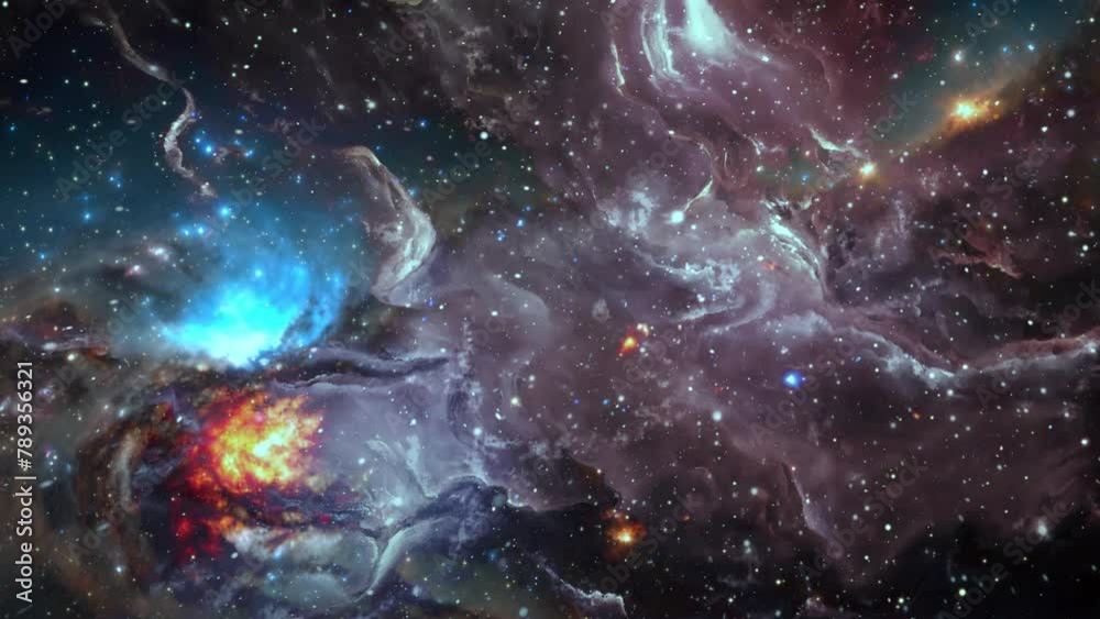 space nebula galaxy particles background