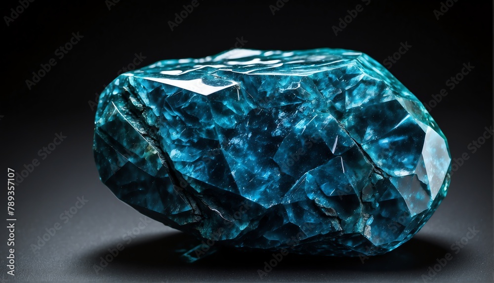 a blue precious rock ston plain background from Generative AI