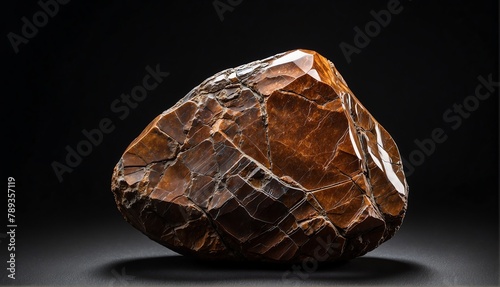 a brown precious rock ston plain background from Generative AI
