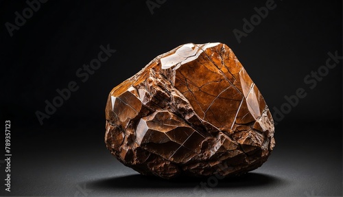 a brown precious rock ston plain background from Generative AI