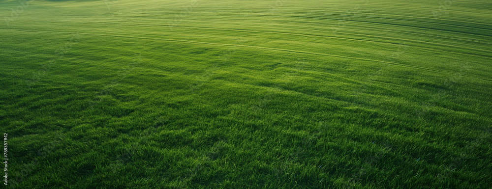 Obraz premium Lush Green Grass Field with Copy Space