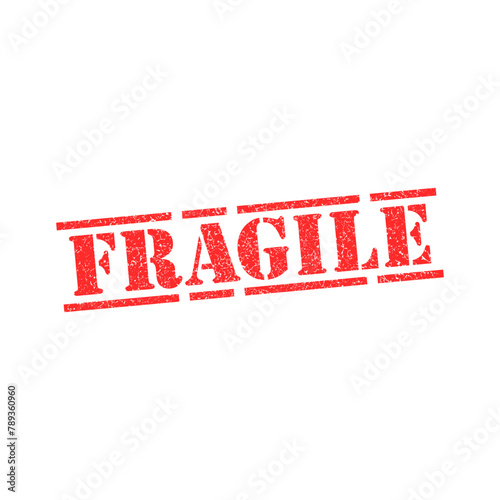 red fragile stamp illustration