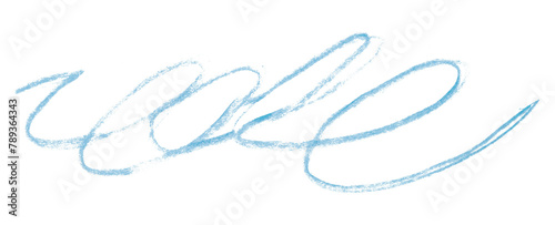 Photography light blue pencil strokes isolated on transparent background