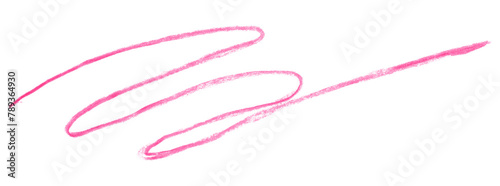 pink pencil strokes isolated on transparent background