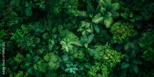 Lush Rainforest Canopy from Above