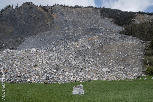 Felssturz in Brienz, Kt. Graubünden, Juni 2023, Schweiz
