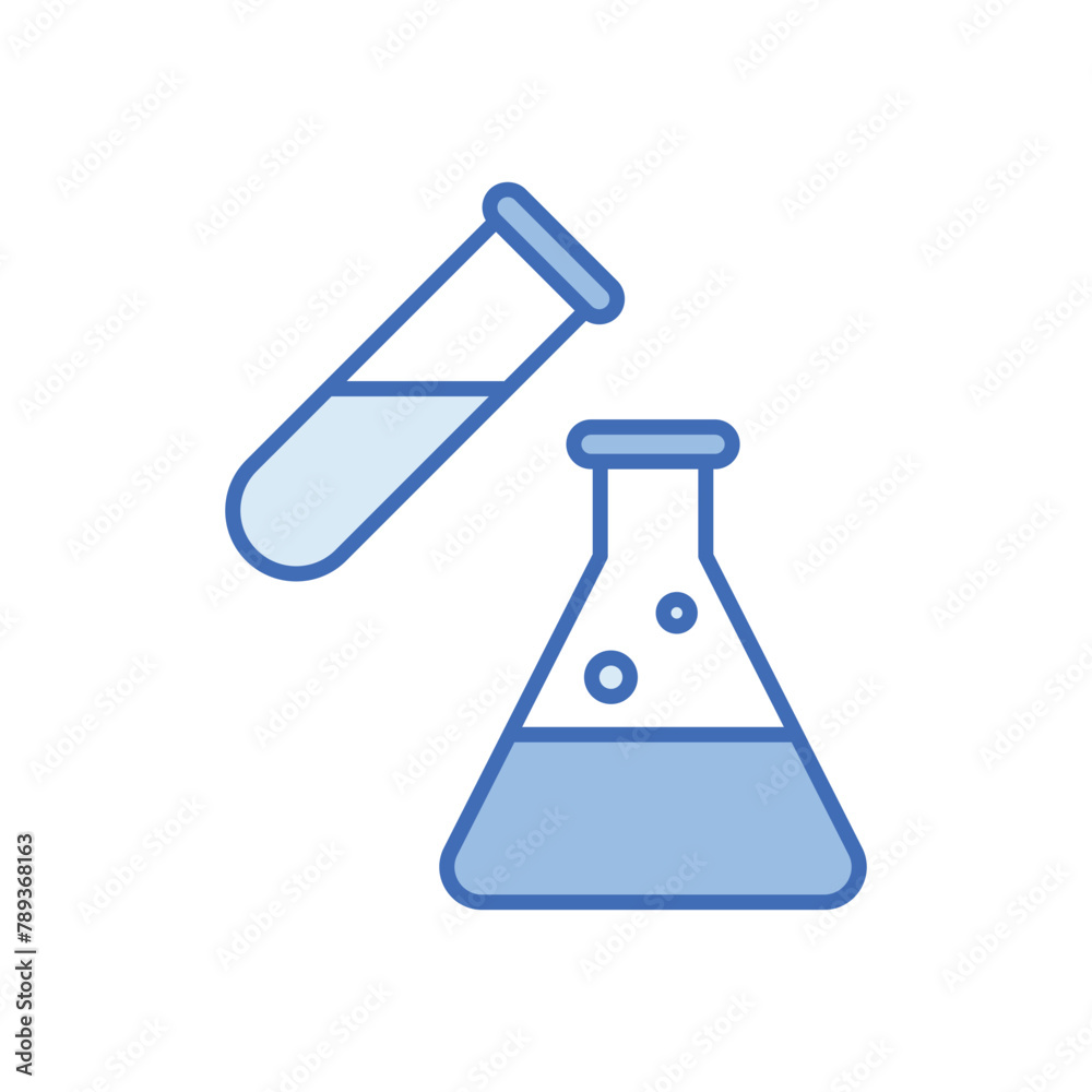 Chemical experiment vector icon Chemical experiment vector icon