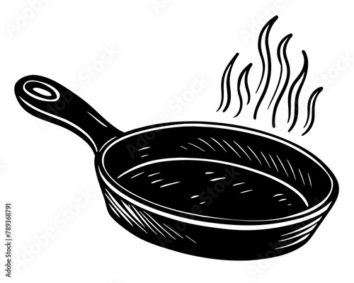 Frying pan vector illustration 