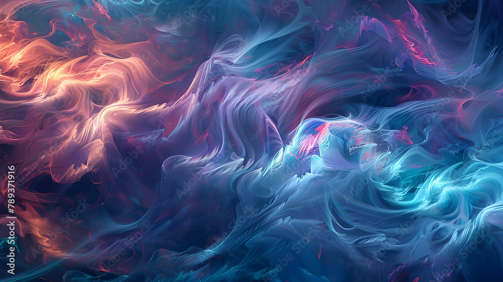 Transcendent Waves Of Sound Visualized As Ethereal Ribbons Of Color, Pulsing And Undulating In Sync With The Music Of The Cosmos Transcendent Waves Of Sound Visualized As Ethereal Ribbons Of Color, Pulsing And Undulating In Sync With The Music Of The Cosmos