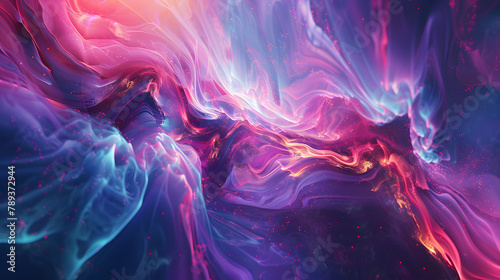 Transcendent Waves Of Energy Pulsating Through The Fabric Of Reality, Creating A Dynamic Tableau Of Vibrancy And Movement In The Void