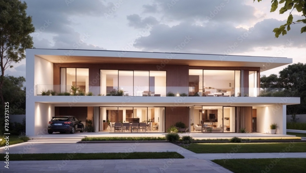 Fototapeta premium luxury home on a day