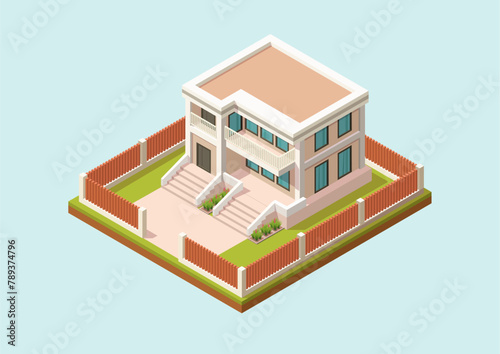 Isometric modern house