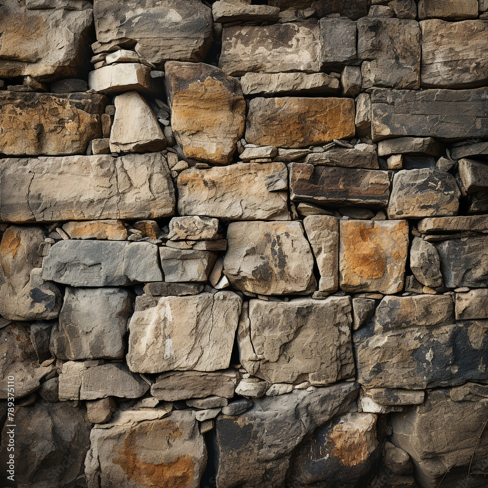 Fototapeta premium Photo old rock wall texture background сreated with Generative Ai