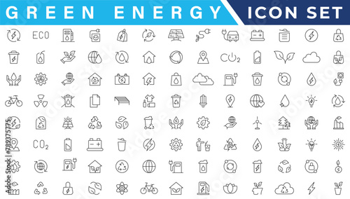 Eco and alternative green energy icons set,Ecology icons set. Nature icon. Eco green icons. Vector