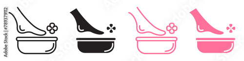 Comforting Pedicure Service Icon Showcasing Luxury Foot Care