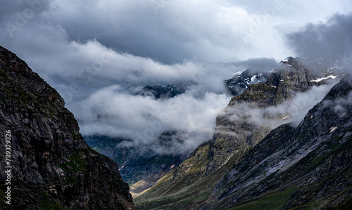 Canvas Print Beautiful Himalayan range near Spiti, Himachal Pradesh, India