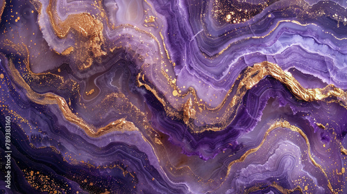 Swirls of lavender and amethyst, intertwined with golden sparkles, evoking a sense of calm and creativity. 