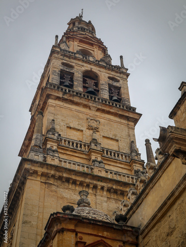 bell tower at Mosque Cathedral in Cordoba Spain