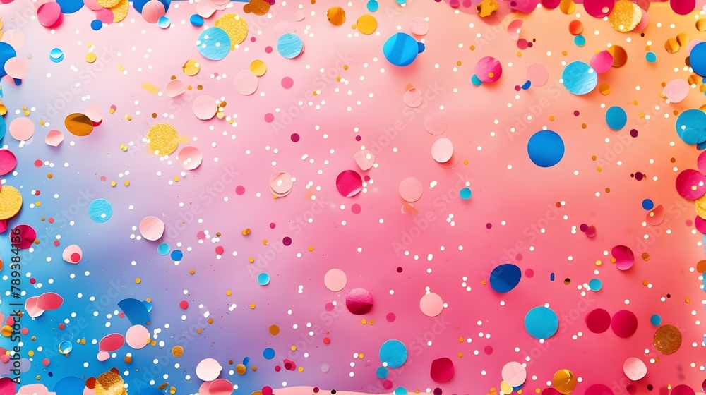 Colorful Party Confetti on a Cheerful Background, Hand Edited Generative AI Colorful Party Confetti on a Cheerful Background, Hand Edited Generative AI