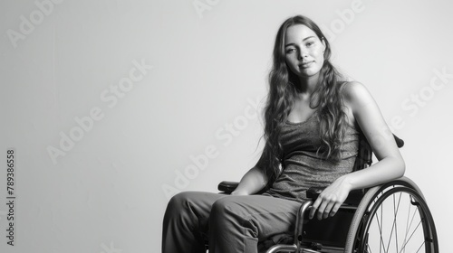 A Determined Woman in Wheelchair photo