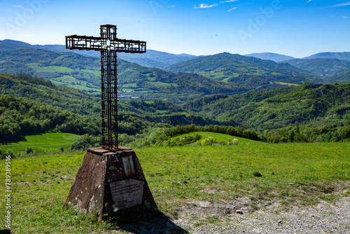 historic regional park of monte sole sanctuary marzabotto massacre second world war churches and houses destroyed photo